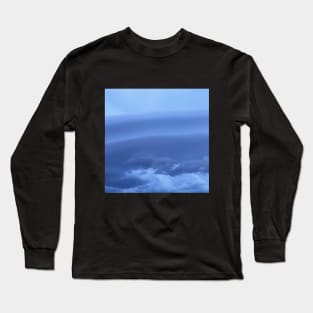 Blue tones of the clouds in the sky Long Sleeve T-Shirt